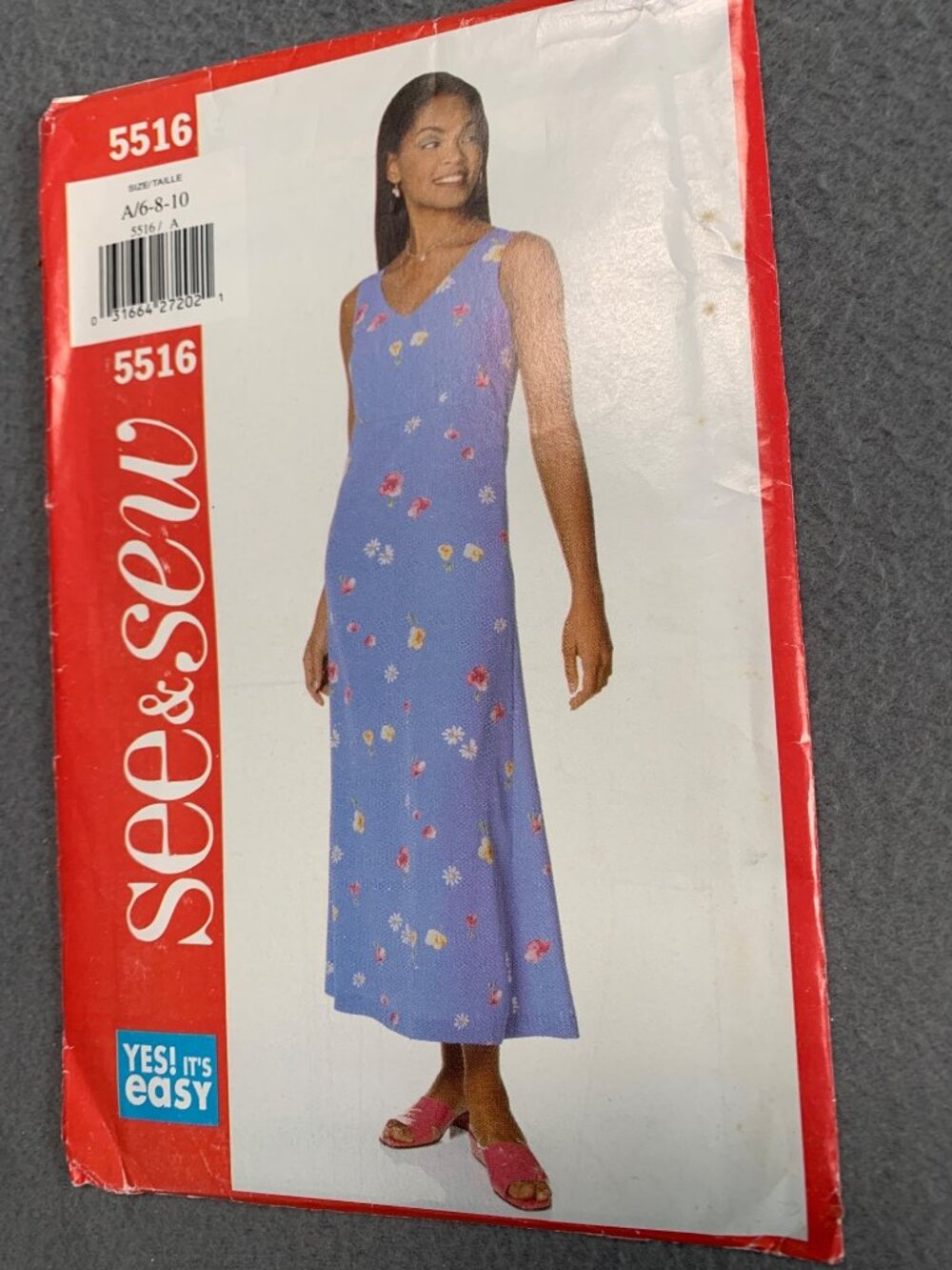 See & Sew Misses Dress Sewing Pattern 5516 Size 6-8-10 Uncut